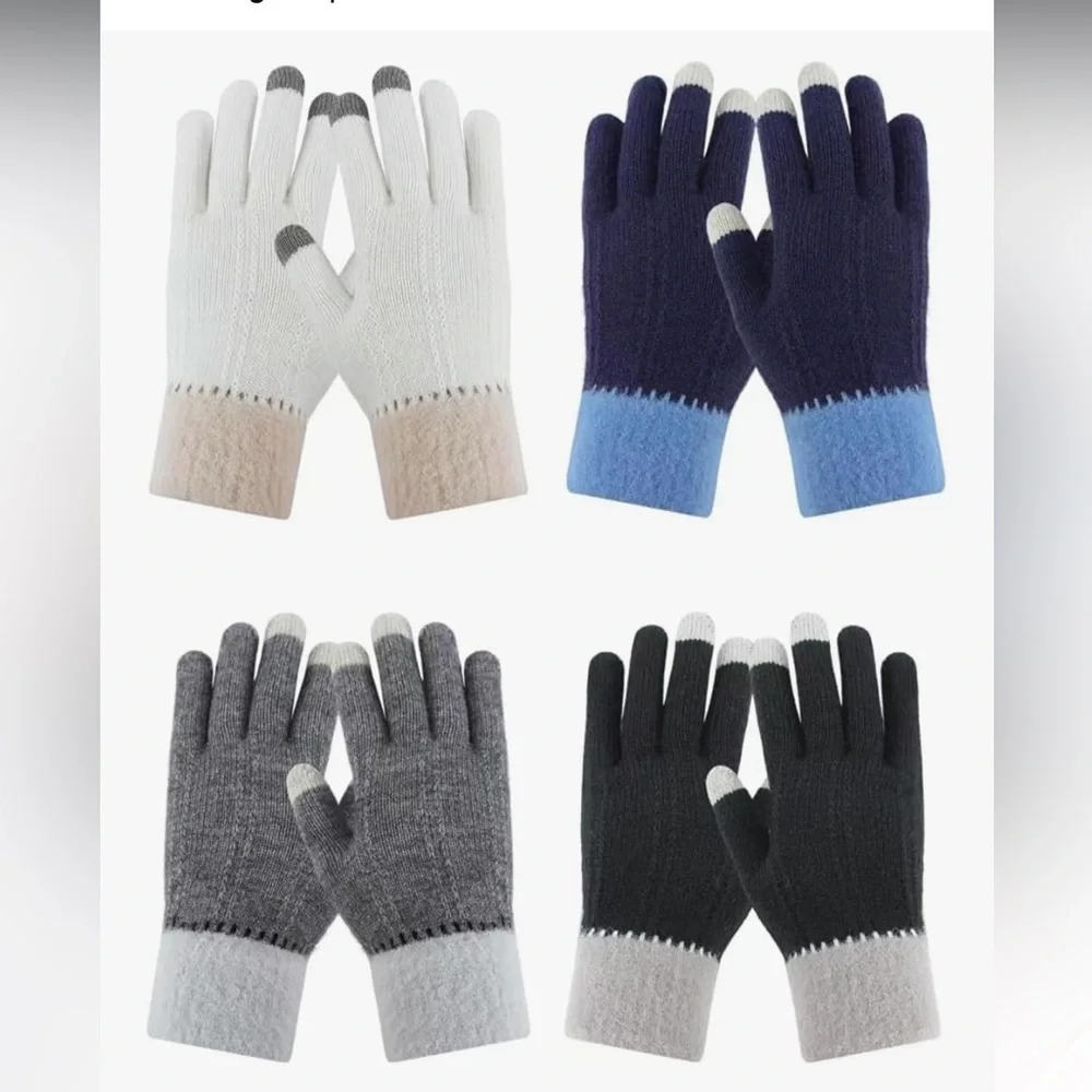 🆕 4 Pairs Winter Gloves for Women Cold Weather, Touchscreen Texting Gloves